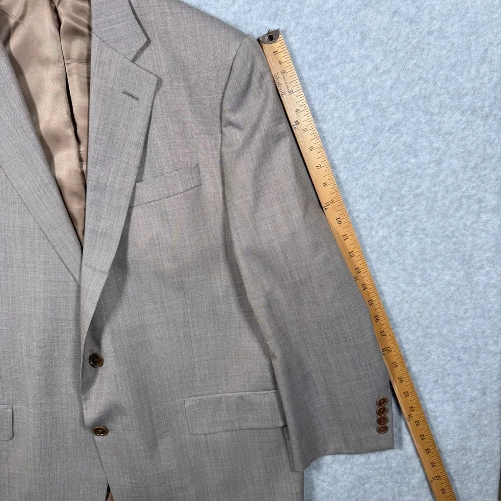 Brooks Brothers 1818 Madison Saxon Suit Tan Houndstooth 46R Made in USA *Read* - Picture 9 of 16